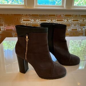 Juicy Couture Gray Suède & Leather Ankle Boots